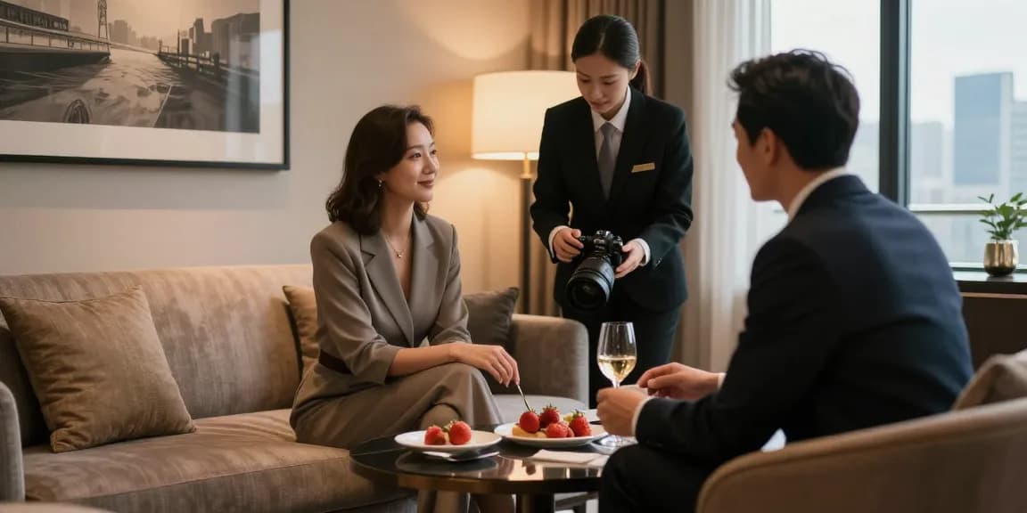 Izmit escort enjoying a luxurious hotel lounge, providing privacy and comfort in a chic atmosphere.