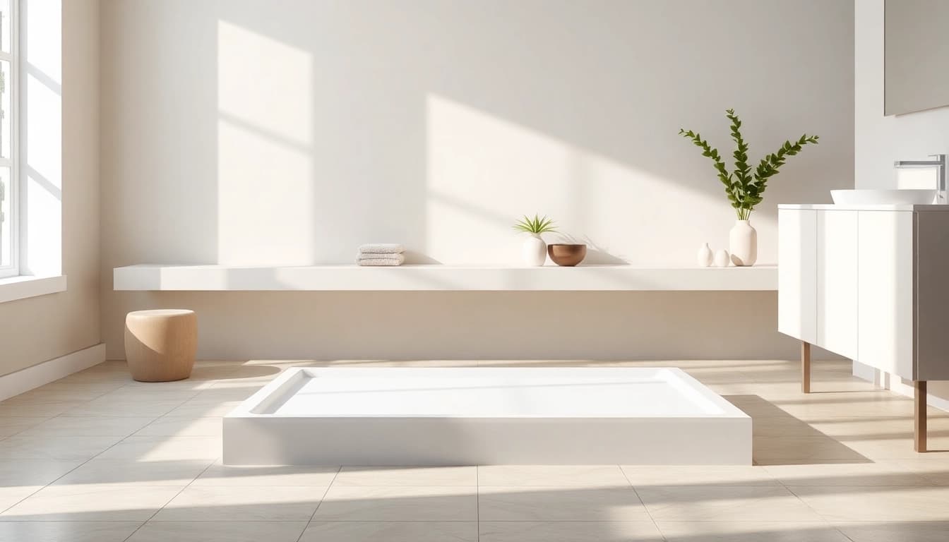 Install an elegant 800 x 800 shower base for a modern bathroom upgrade.