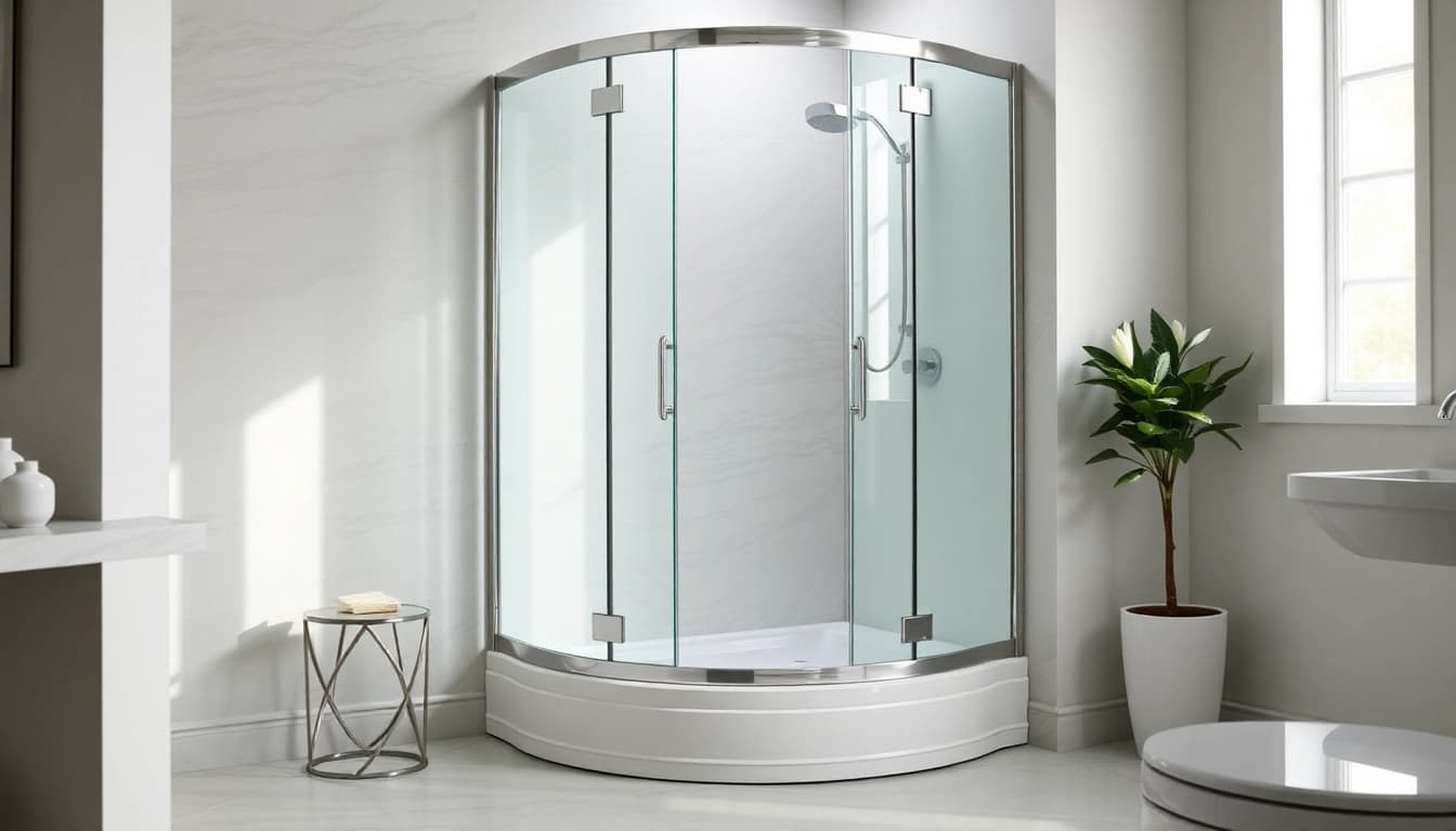 Präsentation der duschkabine 80x80 eckeinstieg in einem modernen Badezimmer mit eleganten Details.