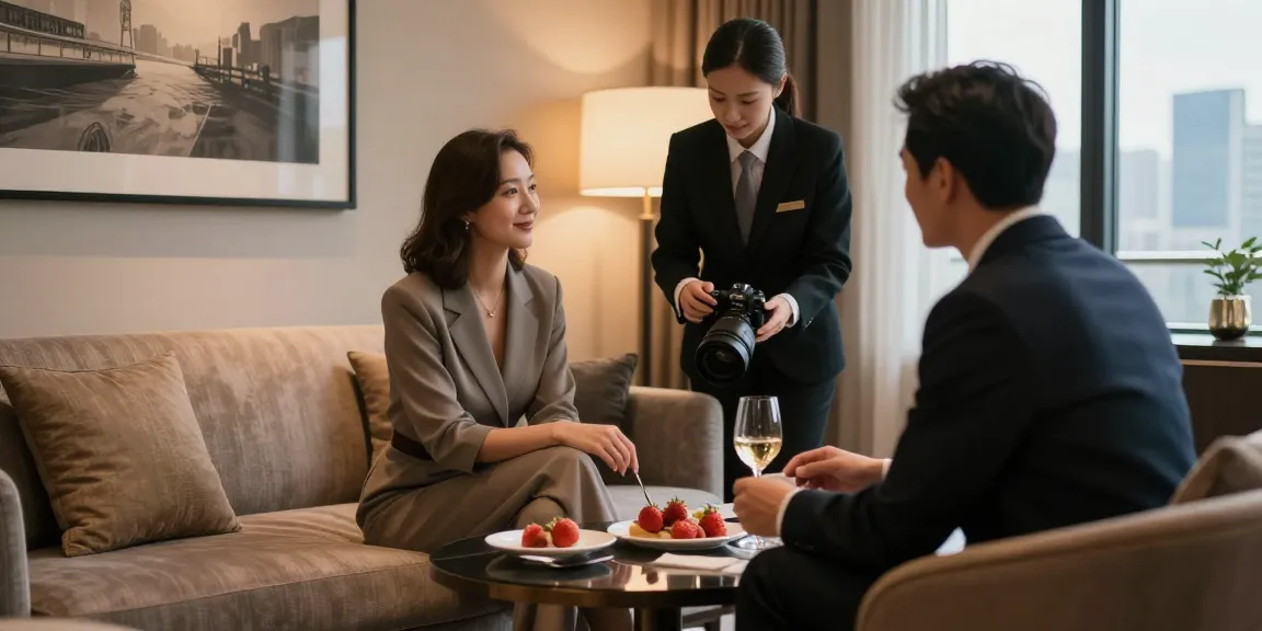 Izmit escort enjoying a luxurious hotel lounge, providing privacy and comfort in a chic atmosphere.