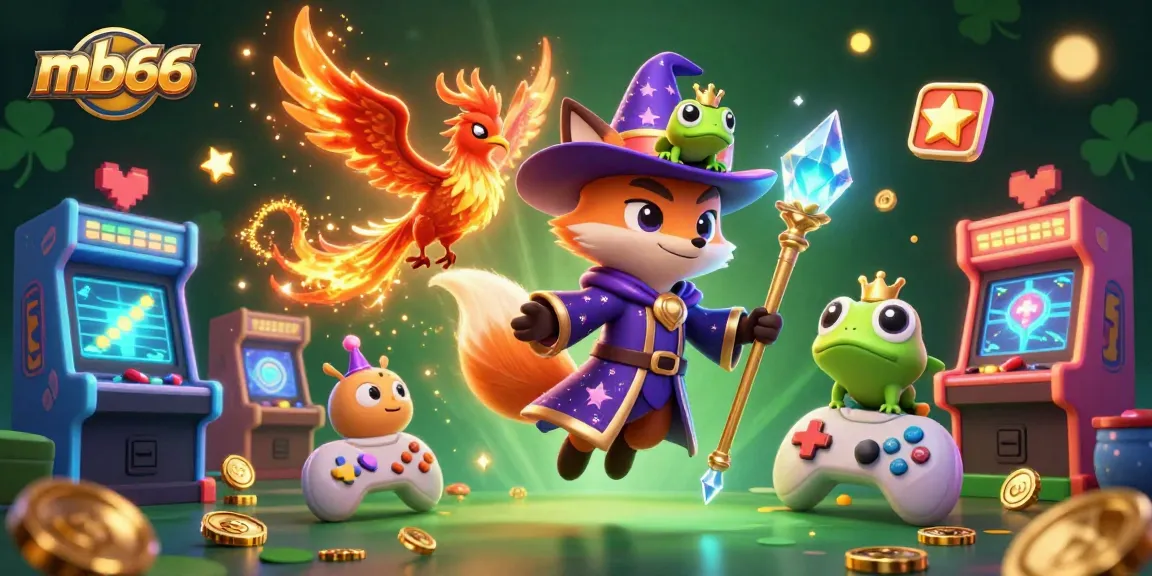 Engage in thrilling gameplay with mb66, as wizard fox and phoenix spark excitement against vibrant casino elements.