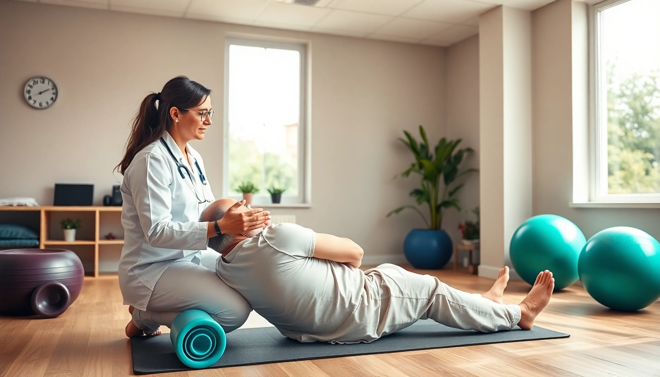 Effective lower back pain treatment demonstration in a healthcare setting.