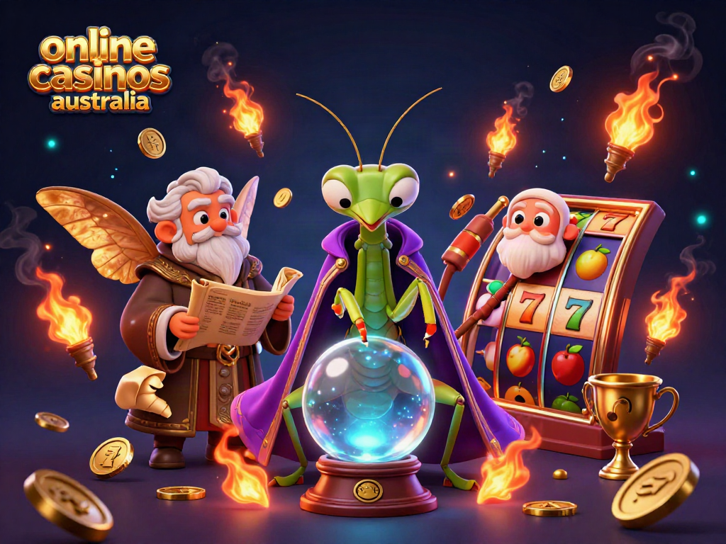 Engage with immersive gaming at online casinos australia amidst vibrant 3D characters and casino elements.
