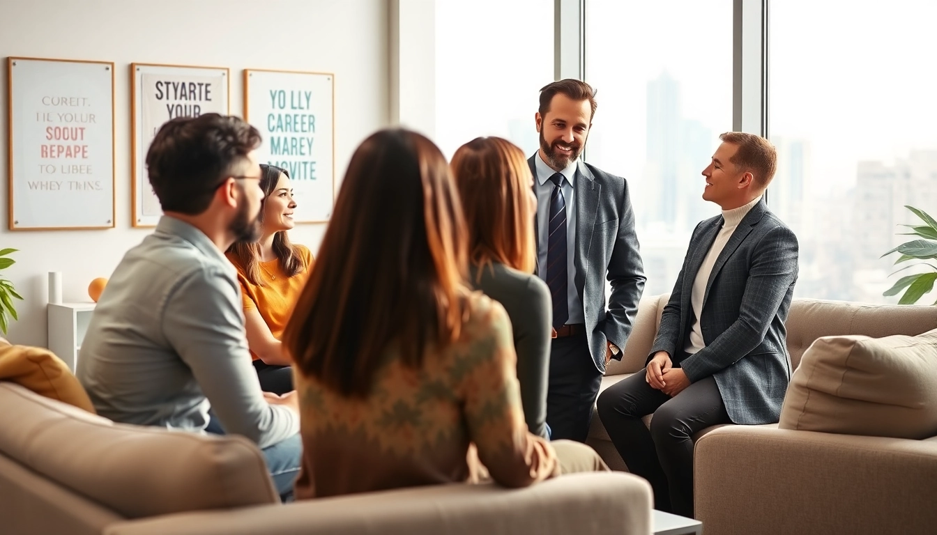 Engaging career coaching session with diverse participants sharing insights.