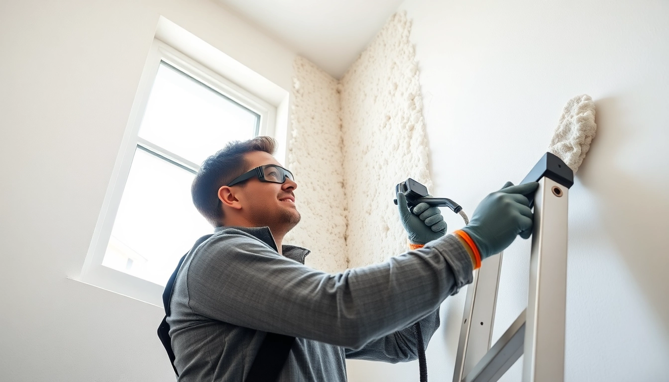 Efficient spray foam removal Kent by a professional contractor in a warm, bright room.