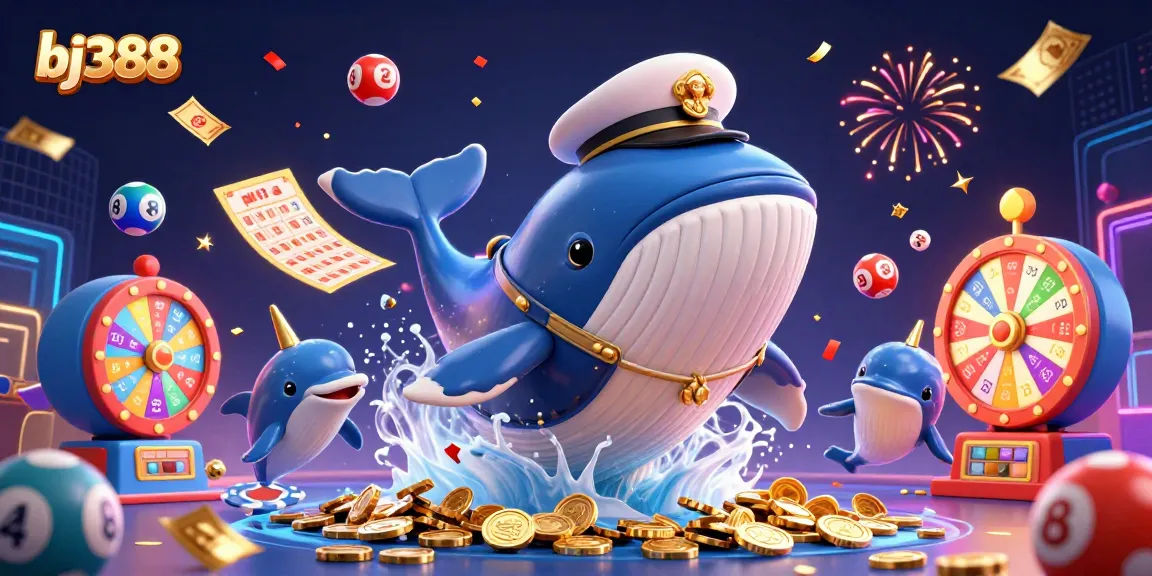 Bets fly with bj388 as a whale and dolphins playfully showcase winning opportunities in a vibrant casino world.