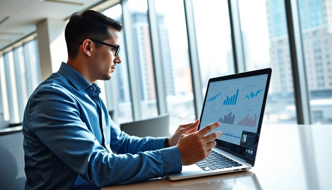 Engaging Bid No Bid Analysis insights depicted with a professional reviewing documents in an office.