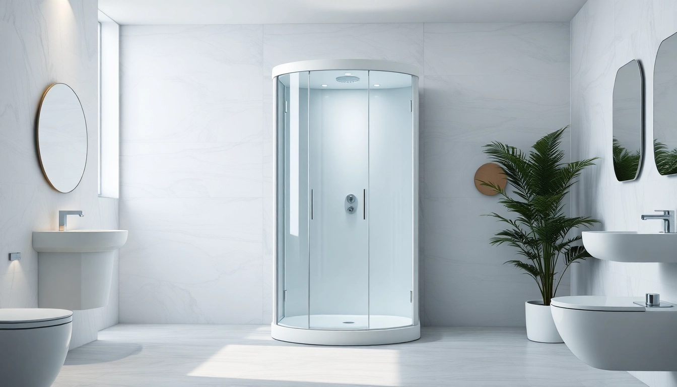 Erleben Sie die moderne sonni Duschkabine in einem stilvollen Badezimmer mit eleganten Elementen.