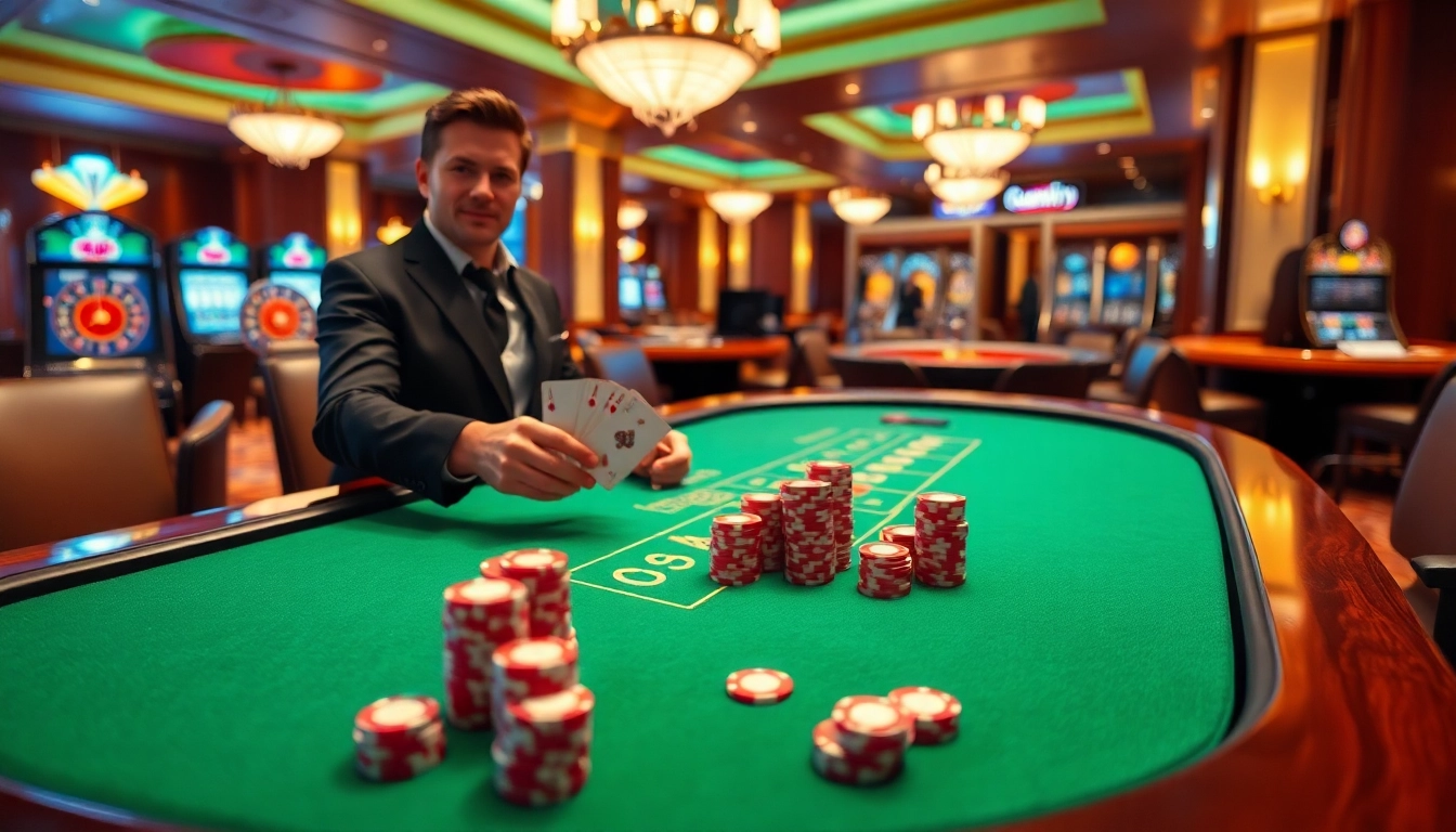 Winning at 98win's blackjack table with stacked chips and confident player action.