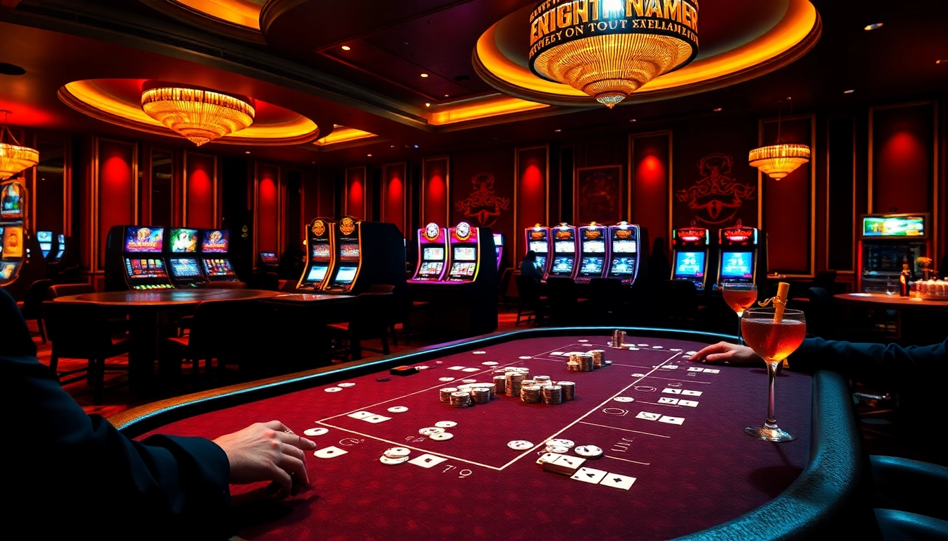 Exciting casino atmosphere featuring a poker game connected through the rr88 link.