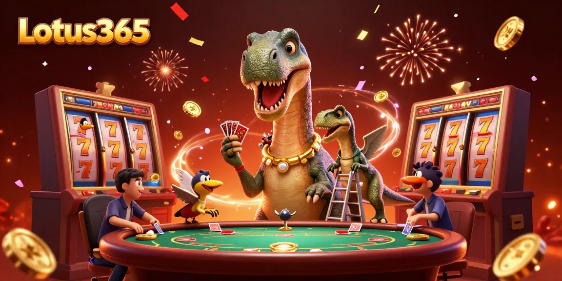 Engage in thrilling gameplay with Lotus365's vibrant casino atmosphere and dynamic characters.