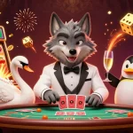 Experience thrilling gameplay at TG88 with charismatic characters and vibrant casino elements in a dynamic scene.